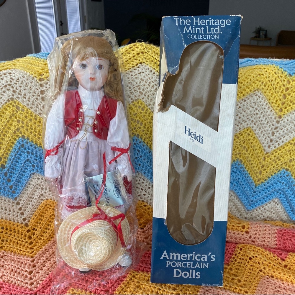 Vintage Heritage Porcelain Heidi Doll 16”